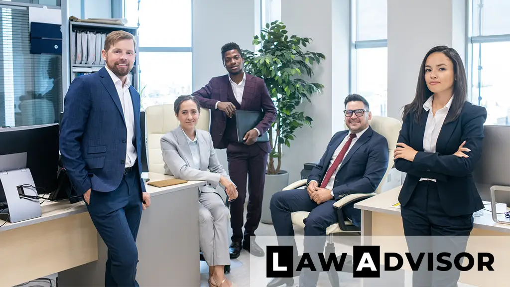 Diverse group of young professionals collaborating in a modern office, representing new LLC owners working together.