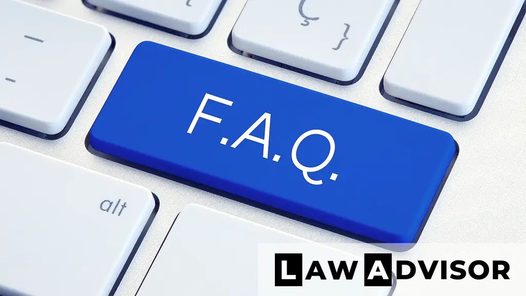 FAQ key on blue keyboard representing frequently asked questions