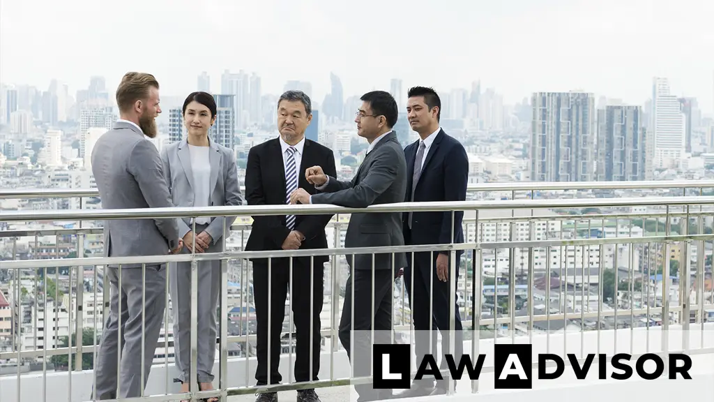 Diverse team in a business meeting presenting corporate structure options, representing decision-making in choosing between LLC and corporation.