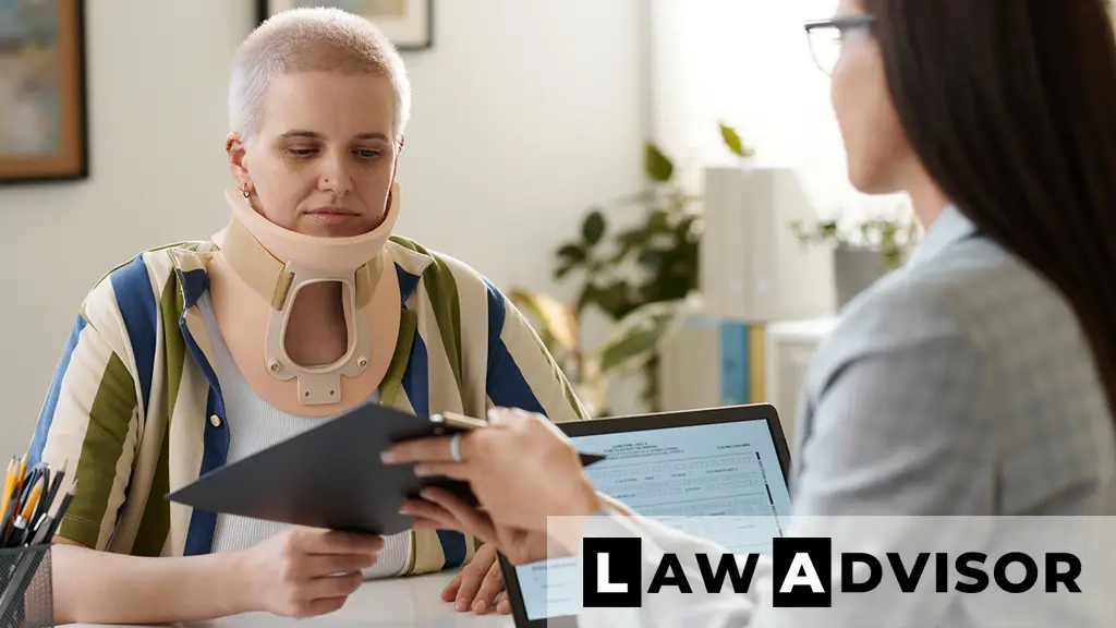 Injured woman reviewing legal documents at home, highlighting the importance of understanding personal injury claims.