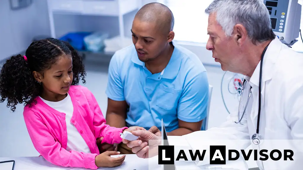 Doctor performing medical checkup on child during pediatric visit